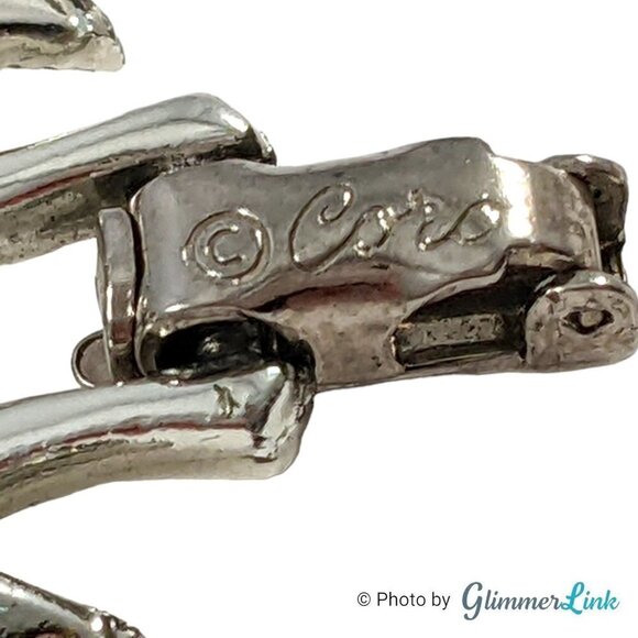 Vintage Coro Silver Tone Chunky Woven Links Bracelet - Picture 8 of 9